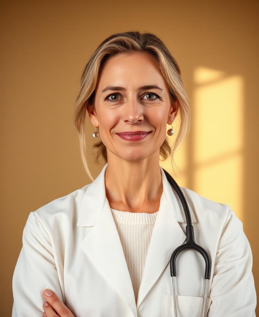 Portrait of dermatologist reviewing oncology skincare guidance